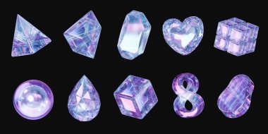 Sanal nesne ögesi paketi izole edilmiş arkaplan 3d görüntüleme