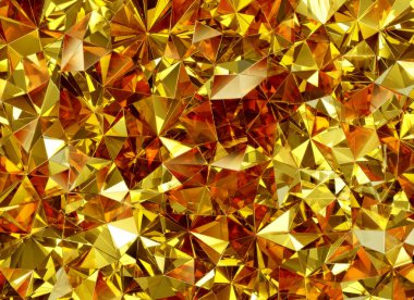 Lüks Soyut Gerçekçi Altın Kristal Doku Yansıması Yakın Arkaplan 3D görüntüleme