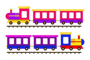 train illustration with letters, multicolored for children learning to read, train vector.