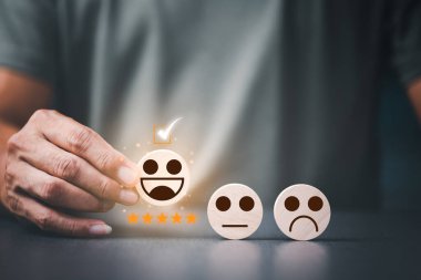 Excellent business rating experience,customer services best excellent business rating experience. Satisfaction survey concept.