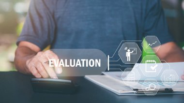 business people evaluation annual project budget, business document evaluation process Market Data Report Analysis and consulting, monitoring revenue statement of performance of the company