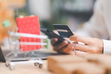 successful payment consumers through smart phones with modern technology,wallet app, banking and online shopping,Wireless financial transactions,Shopping service on The online web,Consumer society 