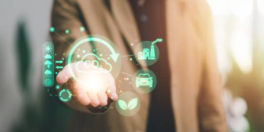 Sürdürülebilir ve çevre dostu iş ve sanayi gelişimi kavramı, karbon yenilenebilir enerji anlaşması, sera gazı emisyonlarının azaltılması, karbon dioksit emisyonunun yönetilmesi