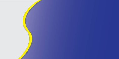 blue white background with yellow border forming letter s