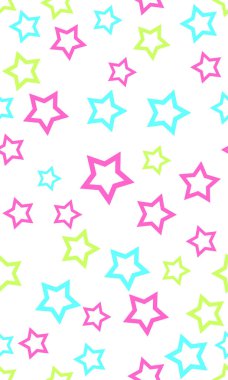 Beyaz arka plan ile renkli yıldız