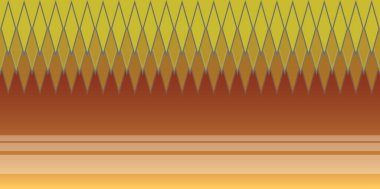 yellow brown gradation background with yellow fish scales motif and horizontal white stripes