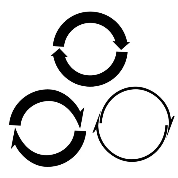 Ανακυκλώνουν Εικονίδιο Δύο Βέλη Σχήμα Κύκλο Απομονώνονται Λευκό Φόντο — Διανυσματικό Αρχείο