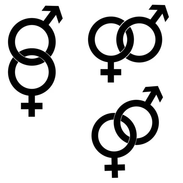 Gender Symbol Halten Und Isoliert Auf Weißem Hintergrund — Stockvektor
