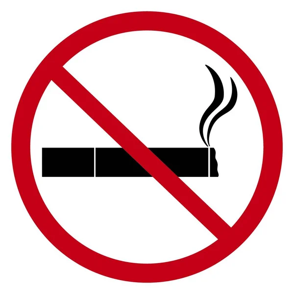 Žádná Ikona Kouření Izolovaných Bílém Pozadí — Stockový vektor