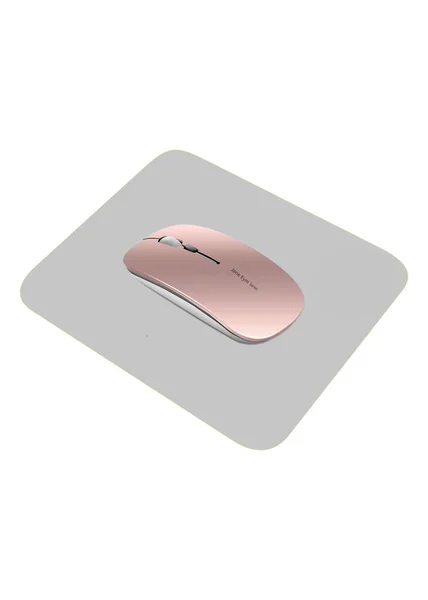 Modern computer mouse on white background