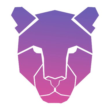 Kaplan ikonu. tasarım için sanat konsepti. beyaz arka planda dizayn. resim, kenar görünüm resmi.