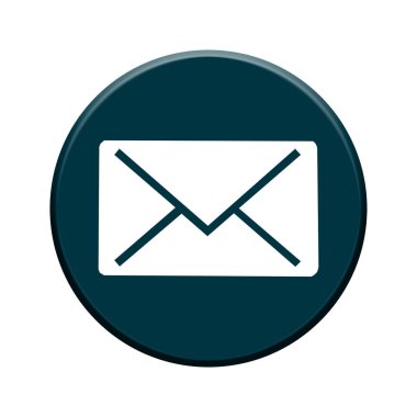 beyaz arkaplanda siyah İleti simgesi silueti