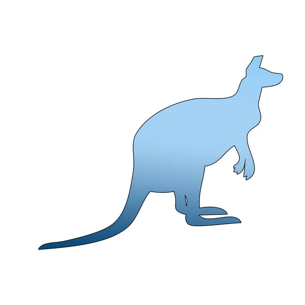 Kangaroo Icon Art Concept Design Design White Background Image Side — Stock Photo, Image