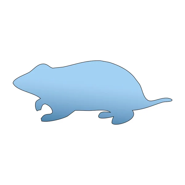 rat icon. art concept for design. design in a white background. image, side view picture.