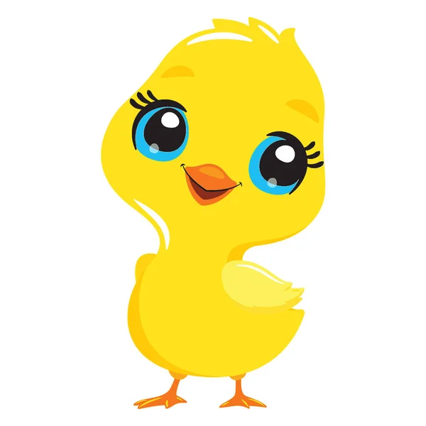 Gelbe Baby Ente Auf Weißem Hintergrund — Stockfoto