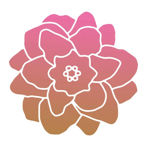 Градиентный Цветочный Силуэт Белом Фоне — стоковое фото