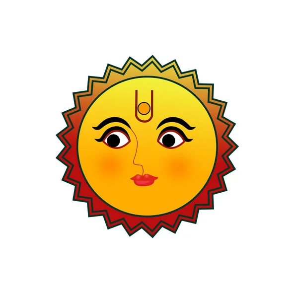 Çizgi Film Karakteri Neşeli Güneş Summer Elements Gerçekçi Güneş Ikonu — Stok fotoğraf