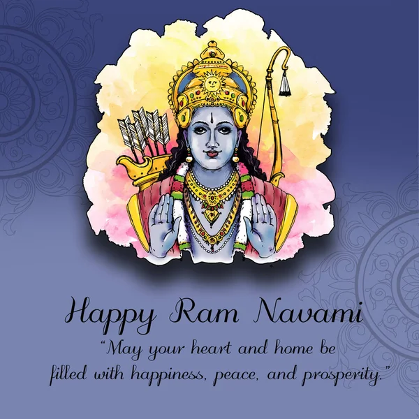 Vector Εικονογράφηση Έννοια Της Άνοιξης Ινδουιστικό Φεστιβάλ Shree Ram Navami Royalty Free Εικόνες Αρχείου
