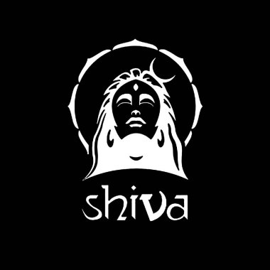 Lord Mahadev grafik siluet tasarımı sanat eseri yaratıcı ve eşsiz tasarımı ile.