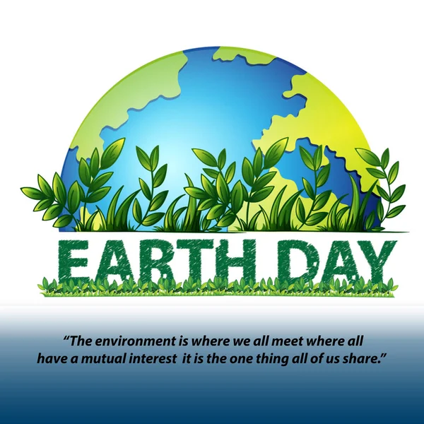地球日 国际地球母亲日 环境问题和环境保护 矢量图解 照顾大自然 一套矢量图解 — 图库照片