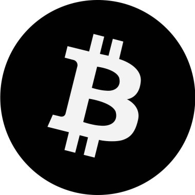 Bitcoin simgesi iweb işaret logosu etiketi ayarlandı
