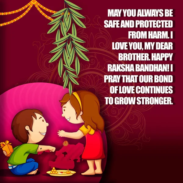 Boldog Raksha Bandhan Beautiful Raksha Bandhan Fesztivál Üdvözlőkártya — Stock Fotó