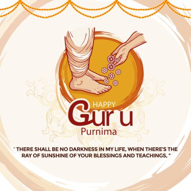 Happy Guru Purnima Gautama Buddha, silhouette, stars, Mandala. Traditional Festival Poster Banner Design Template.  clipart