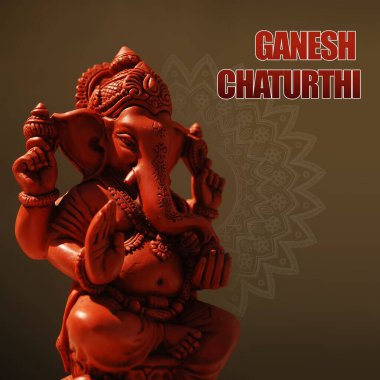 Mutlu Ganesh Chaturthi selamları. vektör çizimi tasarımı.