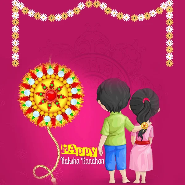 Happy Raksha Bandhan Beautiful Raksha Bandhan Festival Wenskaart — Stockfoto