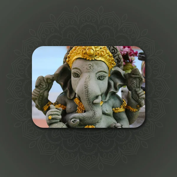 Happy Ganesh Chaturthi Greetings Vector Illustration Design — Stock Photo, Image