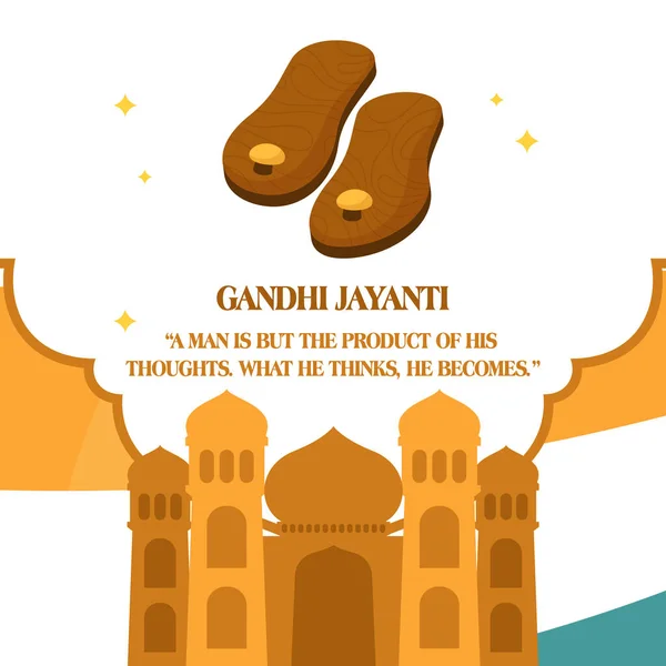 Firar Den Glada Gandhi Jayanti — Stockfoto