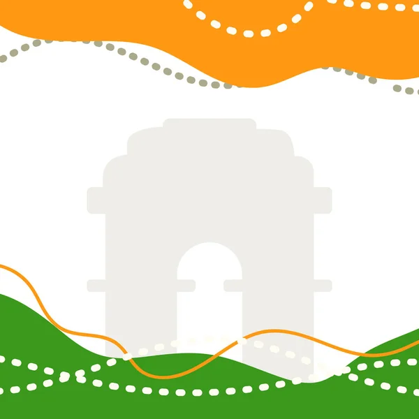Vector Illustratie Van Indiase Driekleurige Achtergrond Voor Augustus Happy Independence — Stockfoto
