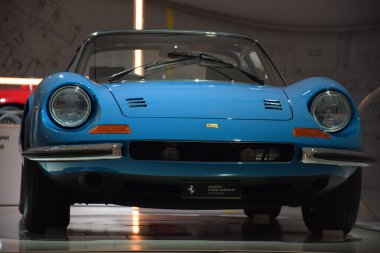 modern car interior. front view.