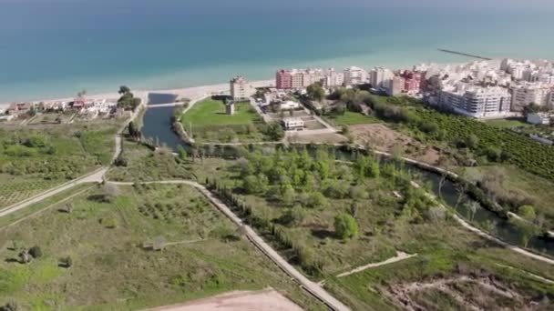 Anna Nın Nehir Ağzının Akdeniz Inişini Gösteren Görüntüsü Yüksek Kalite — Stok video