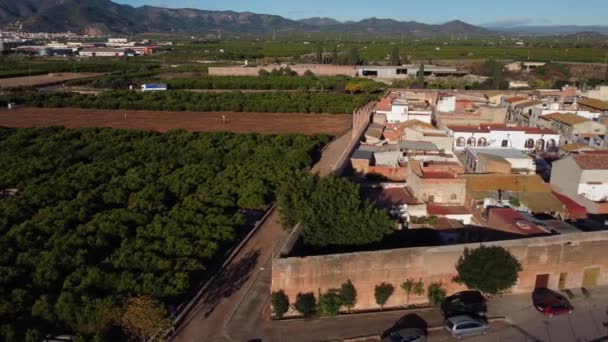 Drone Footage Medieval Village Mascarell Spain High Quality Footage — Vídeos de Stock