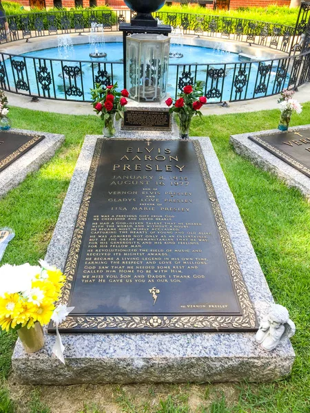 Elvis Presleys Grave site in Graceland, Memphis, Tennessee. High-quality photo