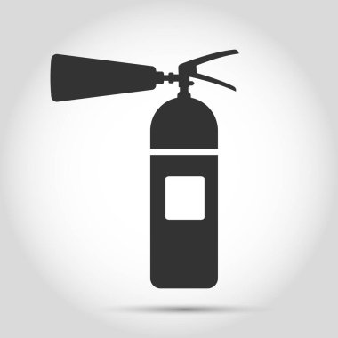 Beyaz arkaplan vektör illüstrasyonunda yangın söndürme simgesi. Eps 10.