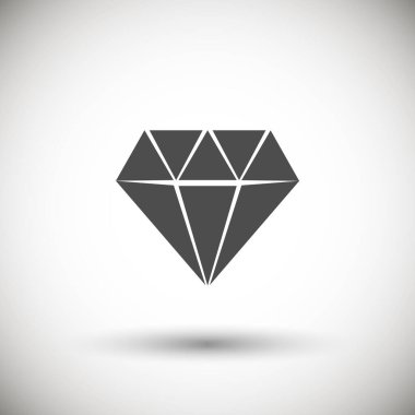 Elmas Simgesi Vektörü. Arka planda izole. Vektör çizimi. Eps 10.