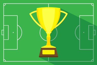 Futbol sahası şampiyonu vektörü. Vektör çizimi. Eps 10.