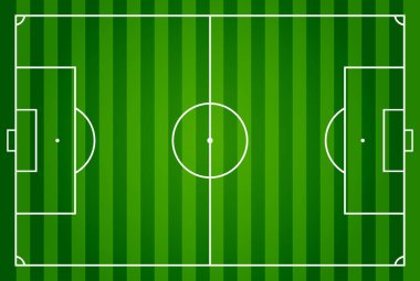 Futbol sahası ya da futbol sahası vektör illüstrasyonu. Eps 10.