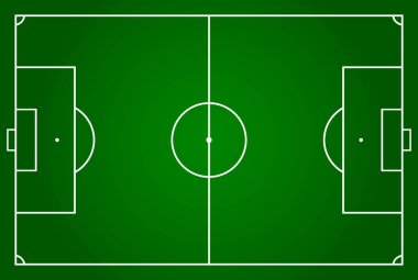 Futbol sahası ya da futbol sahası vektör illüstrasyonu. Eps 10.