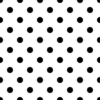 Siyah ve beyaz noktasız benekli desen. Vektör illüstrasyonu.