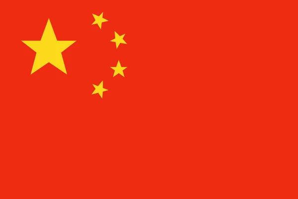 Вектор Китайского Флага Векторная Иллюстрация Eps — стоковый вектор