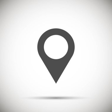 Harita işaretleyici simgesi. Arka planda izole. Vektör çizimi. Eps 10.