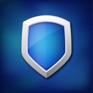 Sancaklı koruma kalkanı konsepti. Korunma ve güvenilirliğin sembolü. Vektör illüstrasyonu ESP 10.