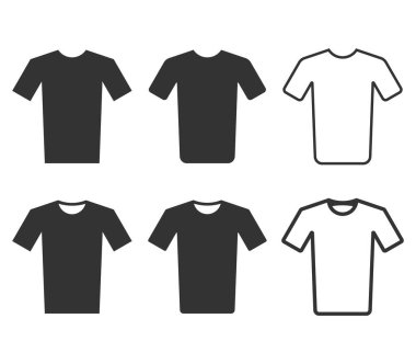 Tshirt simgesi beyaz arkaplanda izole edildi. Vektör çizimi. Eps 10.