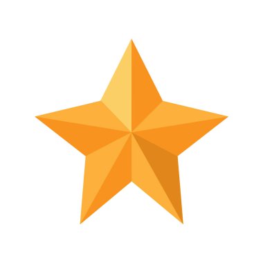 Beyaz arka planda izole edilmiş altın bir Noel yıldızı. Vektör çizimi. Eps 10.