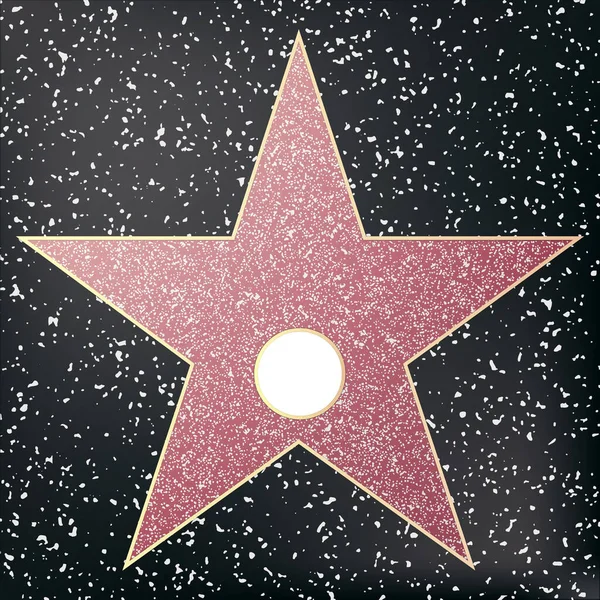 Walk Fame Star Star Hollywood Vector Illustration — Vector de stock