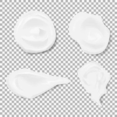 Krema elementleri. Cilt kremi. Şeffaf arkaplanda izole edilmiş. Vektör illüstrasyonuName