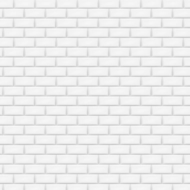 Metro kiremit desenli beyaz tuğla duvar. Vektör çizimi. Eps 10.